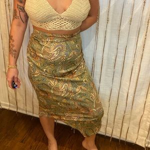 Green Paisley Skirt